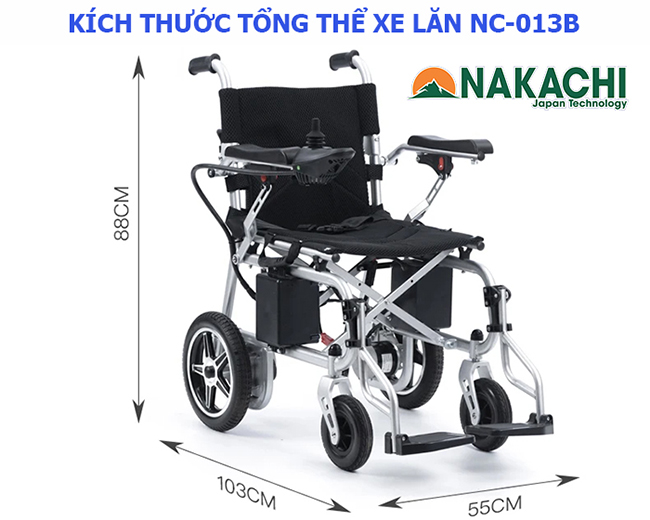 tổng thể Xe Lăn Điện Nakachi NC-013B